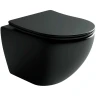 Комплект унитаза с инсталляцией Ceramicanova Metropol CN4002MB_1002B_1000 с сиденьем Микролифт и Черной матовой клавишей смыва фарфор подвесной