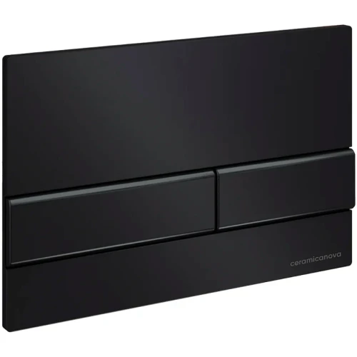 Комплект унитаза с инсталляцией Ceramicanova Metropol CN4002MB_1002B_1000 с сиденьем Микролифт и Черной матовой клавишей смыва фарфор подвесной