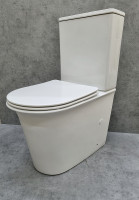 Унитаз компакт CeramaLux 1223A Белый глянцевый с бачком и сиденьем Микролифт фаянс напольный