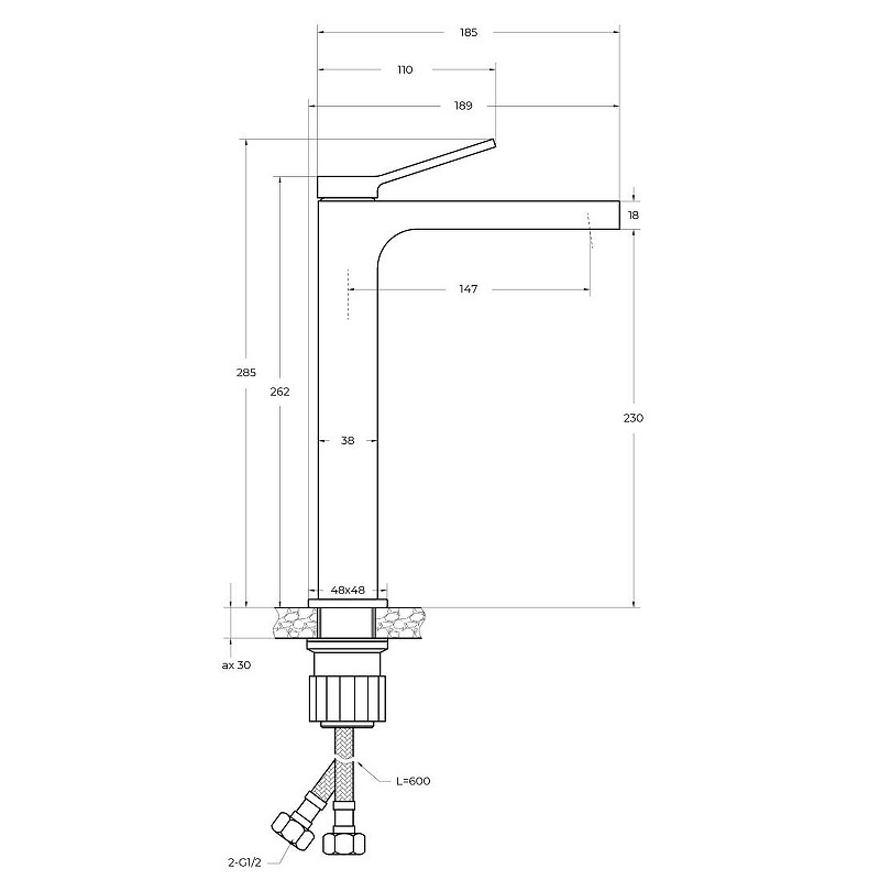 Смеситель для раковины BelBagno Albano ALBANO-LMC-CRM-W0 Хром