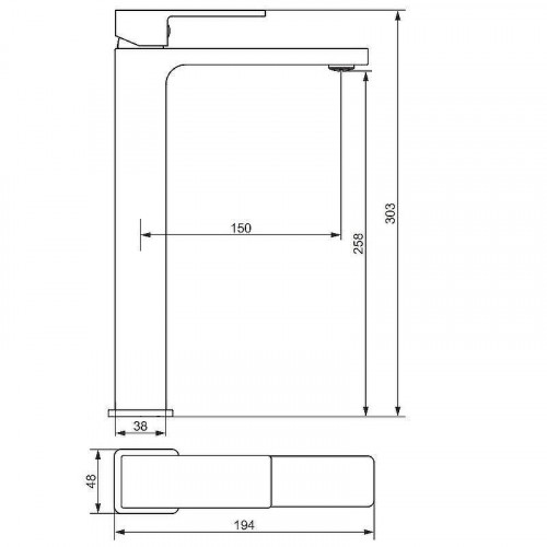 Смеситель для раковины Damixa Gala 530250600 Золото