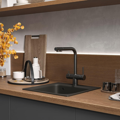 Смеситель для кухни Reflexion Lago RX9903BL цвет Оружейная сталь