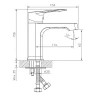 Смеситель для раковины Decoroom DR23011 Хром