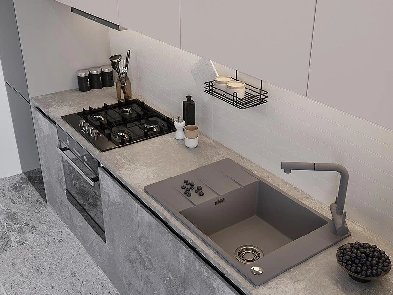Кухонная мойка Emar Quartz 78 EMQ-1780.Q цвет Алмаз