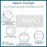 Ванна из искусственного камня Delice Triumph 180х80 DLR330012-G цвет Белый