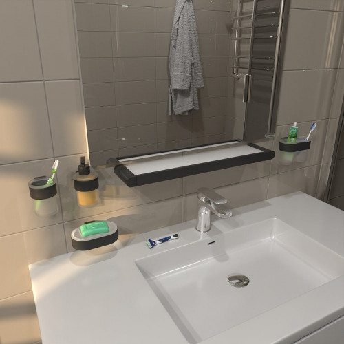 Мыльница Altasan Лотос ЛТ30ЧМ Черная матовая