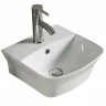 Раковина CeramaLux 55 78369С Белая фаянс подвесная