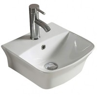 Раковина CeramaLux 55 78369С Белая фаянс подвесная