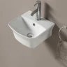 Раковина CeramaLux 55 78369С Белая фаянс подвесная