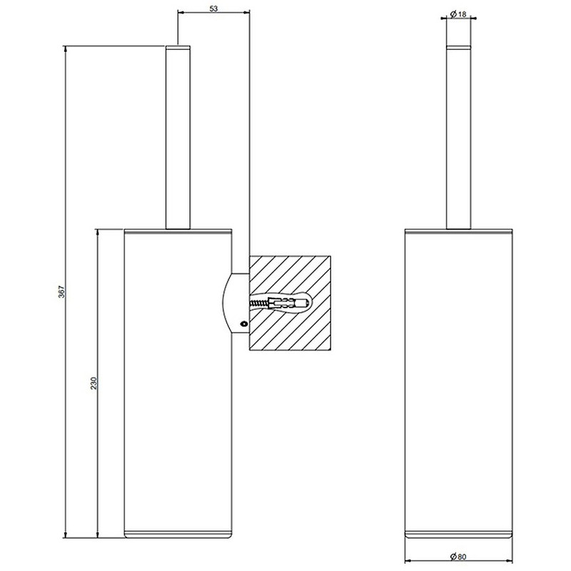 Ершик для унитаза Gessi Emporio Accessories 38957#299 Черный матовый