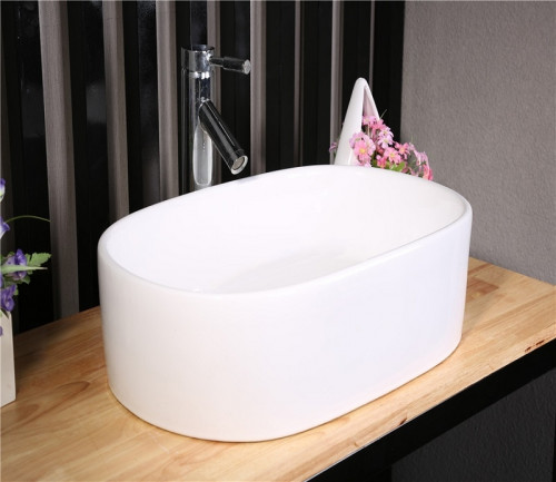 Раковина-чаша CeramaLux 56 9025-1 Белая фаянс накладная