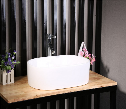 Раковина-чаша CeramaLux 56 9025-1 Белая фаянс накладная