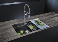 Кухонная мойка Blanco Etagon 700-U Silgranit 525169 Алюметаллик искусственный камень (литьевой мрамор) встраиваемый