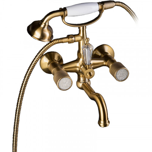 Смеситель для ванны Boheme Royal Cristal 313-Royal/CRST Бронза латунь на стену