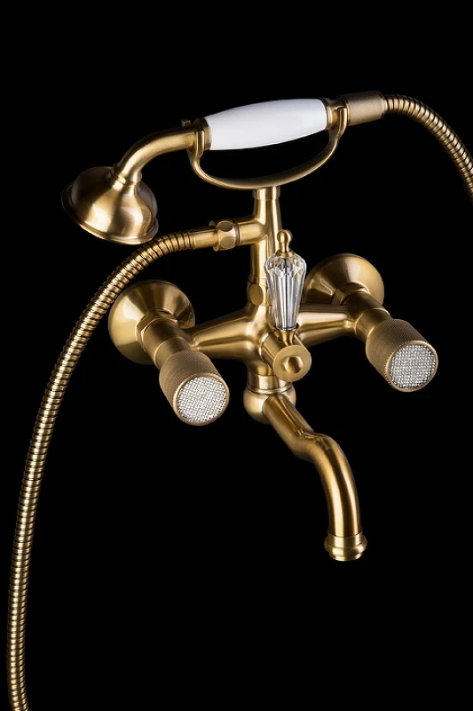 Смеситель для ванны Boheme Royal Cristal 313-Royal/CRST Бронза латунь на стену