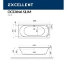 Акриловая ванна Excellent Oceana Slim 170x75 WAEX.OCE17S.RELAX.WH цвет Белый с гидромассажем форсунки Белые
