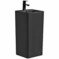 Раковина CeramaLux 40 P7004LMB Черная матовая фаянс напольный