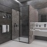 Душевая дверь Veconi Vianno VN-73B 120 VN73B-120-01-C4 профиль Черный матовый стекло прозрачное