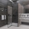 Душевая дверь Veconi Vianno VN-73B 120 VN73B-120-01-C4 профиль Черный матовый стекло прозрачное