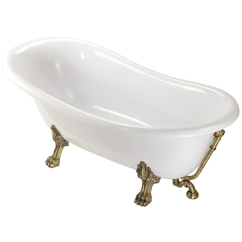 Ванна из искусственного камня Migliore Bella 170x80 23101 ножки Leone Lux Бронза