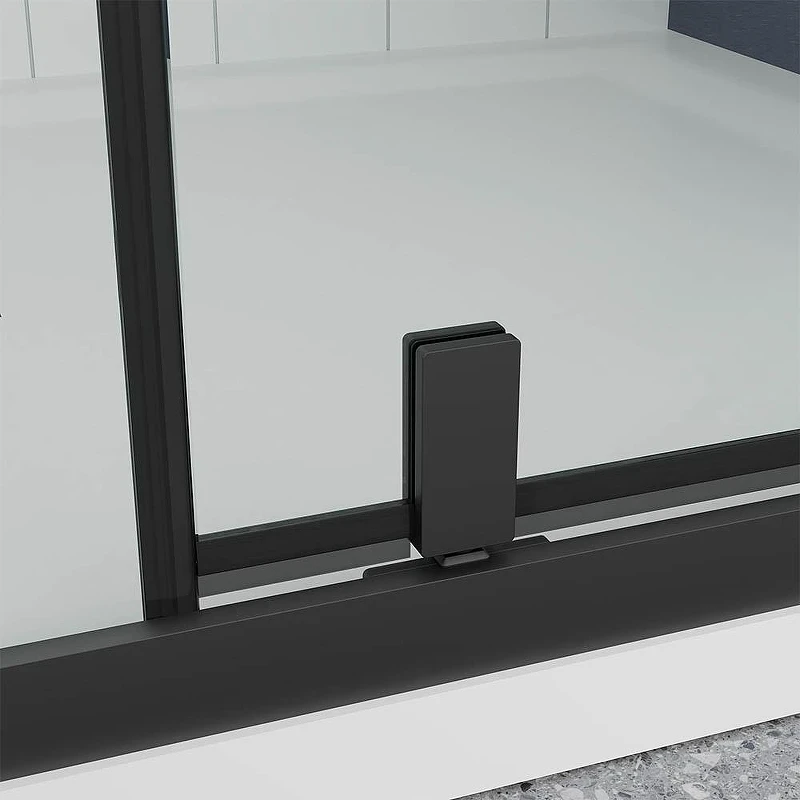 Душевая дверь Veconi Ottimo 110 OP20B-110-01-C9 профиль Черный матовый стекло прозрачное