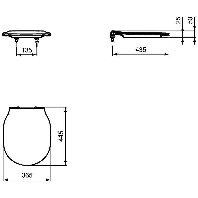Унитаз с инсталляцией Ideal Standard Connect Air Prosys R031001 с сиденьем Микролифт и клавишей смыва Хром