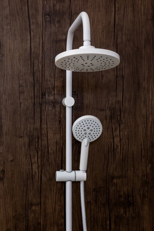 Душевая система Orange O-Shower OW02w Белый глянец нержавеющая сталь на стену