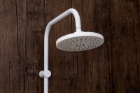 Душевая система Orange O-Shower OW02w Белый глянец нержавеющая сталь на стену