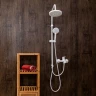 Душевая система Orange O-Shower OW02w Белый глянец нержавеющая сталь на стену