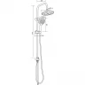 Душевая система Orange O-Shower OW02w Белый глянец нержавеющая сталь на стену