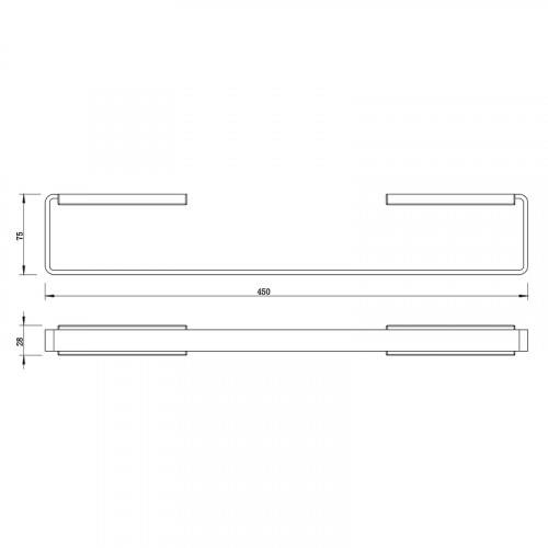 Полотенцедержатель Whitecross Cubo nickel brushed CU2450NIB Брашированный никель