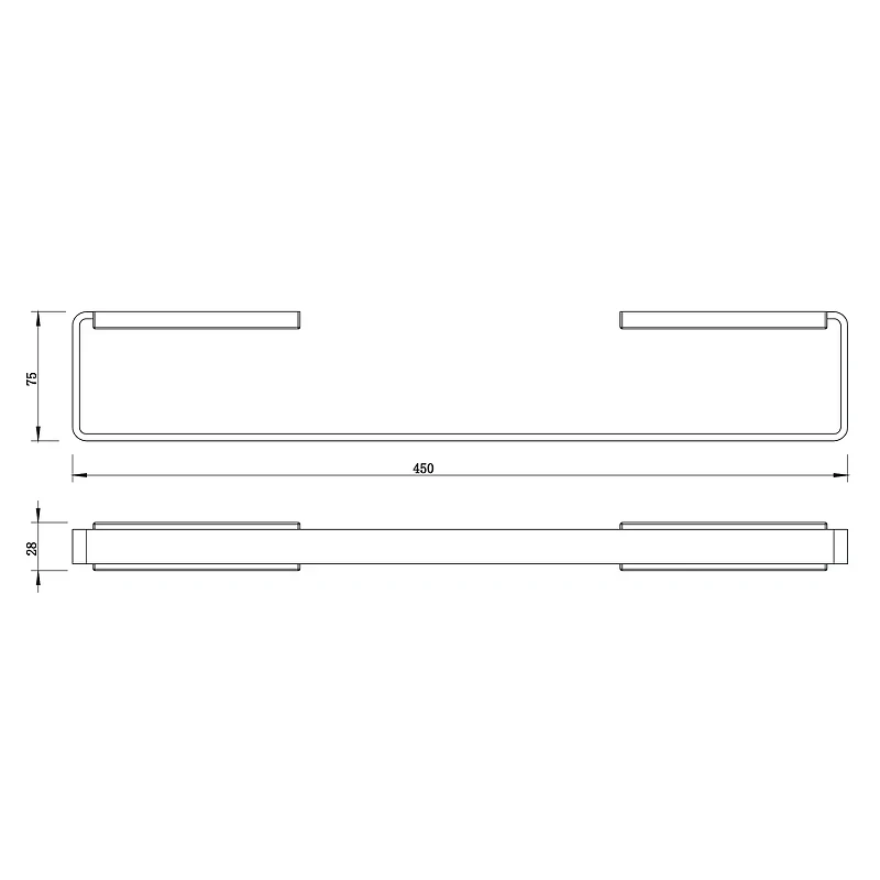 Полотенцедержатель Whitecross Cubo nickel brushed CU2450NIB Брашированный никель