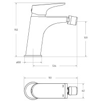 Смеситель для биде BelBagno Marino MARINO-BD-CRM-W0 Хром латунь