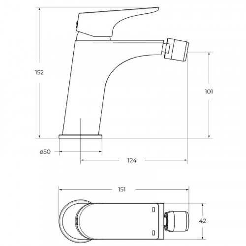 Смеситель для биде BelBagno Marino MARINO-BD-CRM-W0 Хром латунь