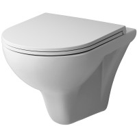 Унитаз AM.PM Gem FlashClean CK90H0203W подвесной с гигиеническим душем и ершиком с сиденьем Микролифт фарфор подвесной