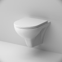 Унитаз AM.PM Gem FlashClean CK90H0203W подвесной с гигиеническим душем и ершиком с сиденьем Микролифт фарфор подвесной