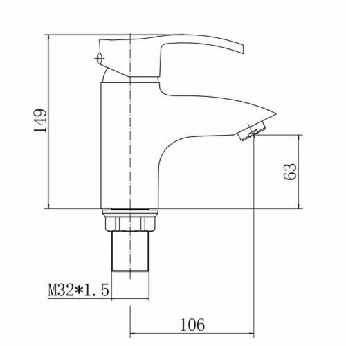 Смеситель для раковины Fashun A1070 цвет Хром