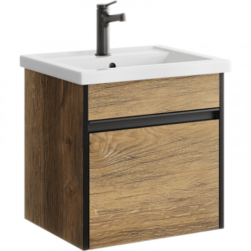 Тумба под раковину Aqwella Urban 50 URB0105DB подвесная Дуб балтийский МДФ / ЛДСП