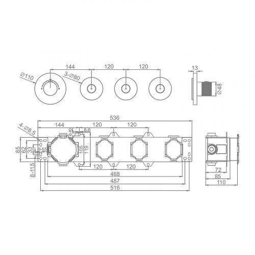 Смеситель для душа Raglo R20.263.03 цвет Золото матовое