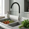 Cмеситель для кухни Ceruttispa Атэна (Atena) H-B CT12141 12141 цвет Хром Черный