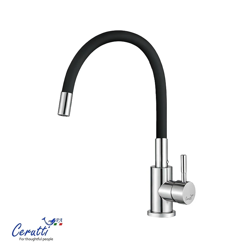 Cмеситель для кухни Ceruttispa Атэна (Atena) H-B CT12141 12141 цвет Хром Черный