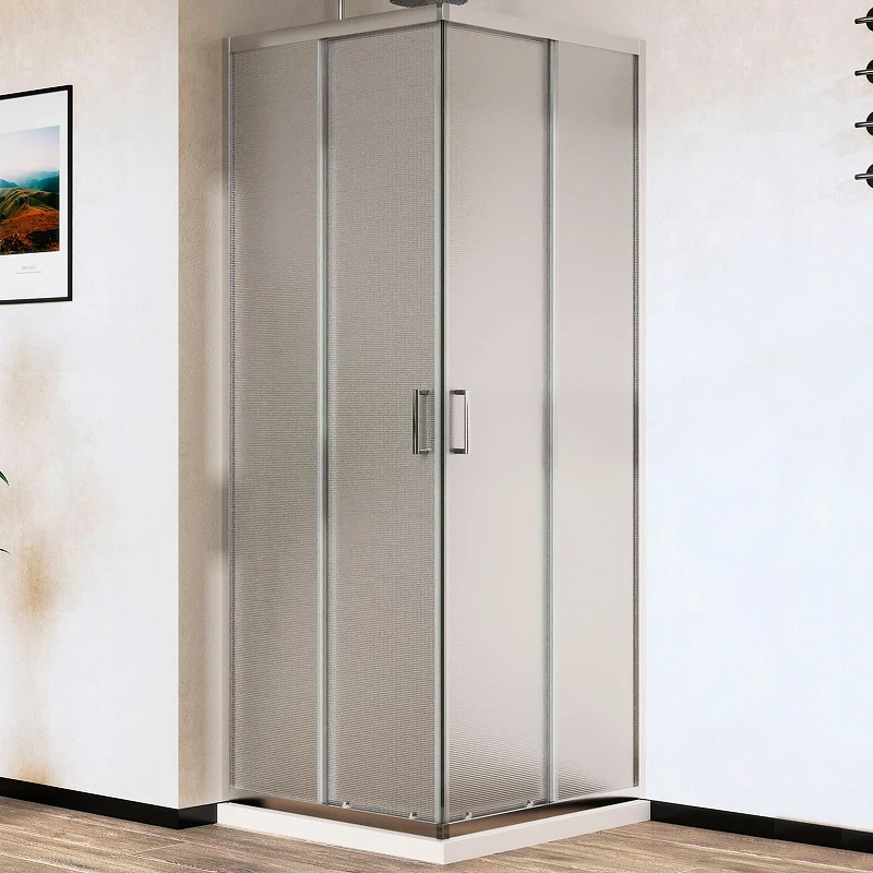 Душевой уголок Vincea City 100x90 VSS-5CT9010MT профиль Хром стекло текстурное