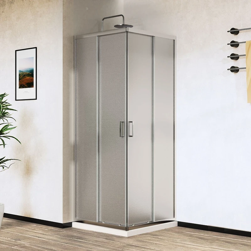 Душевой уголок Vincea City 100x90 VSS-5CT9010MT профиль Хром стекло текстурное