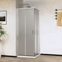 Душевой уголок Vincea City 100x90 VSS-5CT9010MT профиль Хром стекло текстурное