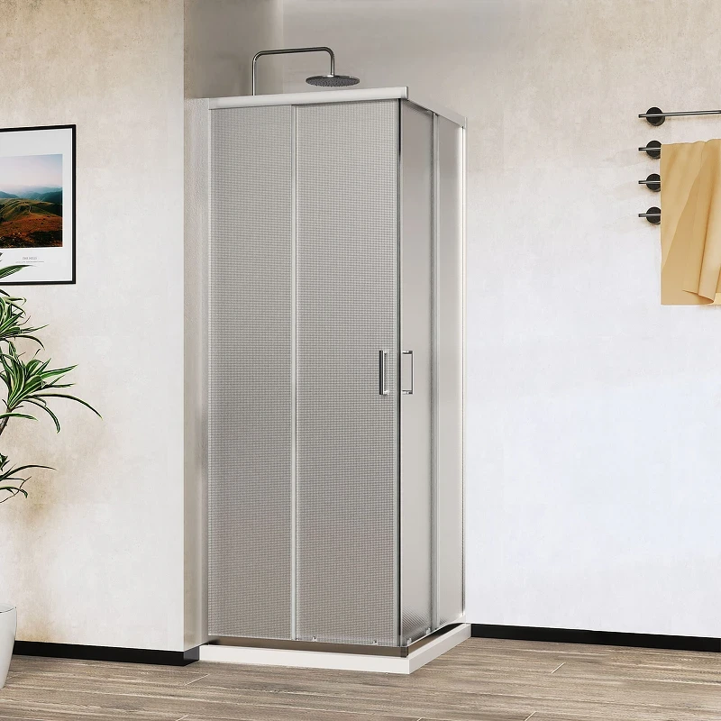 Душевой уголок Vincea City 100x90 VSS-5CT9010MT профиль Хром стекло текстурное