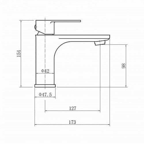 Смеситель для раковины Fashun A51119-17 цвет Графит