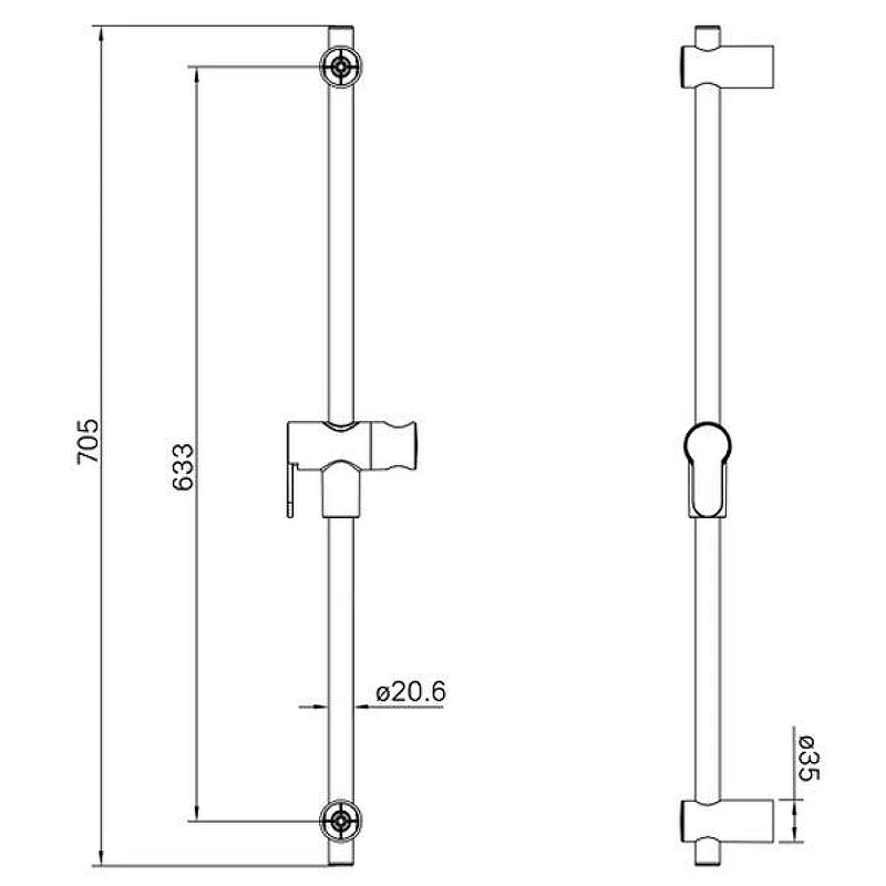 Душевой гарнитур Iddis Optima Home OPH3F20i16 Графит матовый
