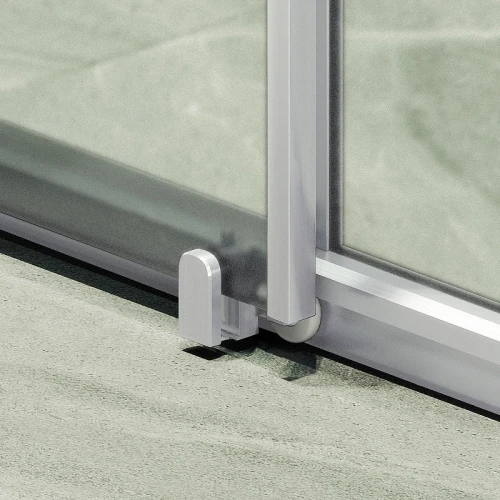 Душевая дверь Maybah Glass MGD-1281-5 1500x1950 раздвижная профиль Хром матовый стекло сатиновое