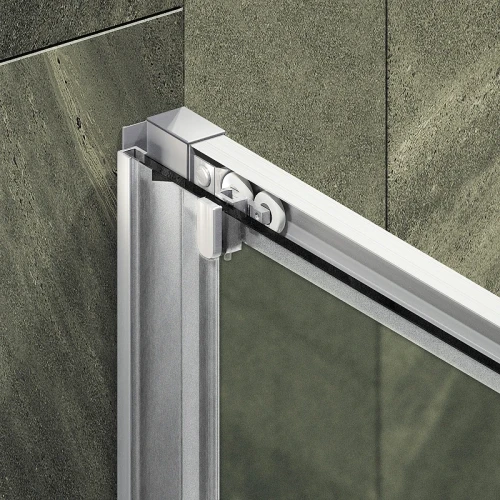Душевая дверь Maybah Glass MGD-1281-5 1500x1950 раздвижная профиль Хром матовый стекло сатиновое