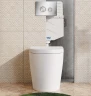 Смывной бачок WasserKRAFT Aller 10TLT.031.ME.PB01 для унитаза с Черной глянцевой клавишей смыва пластик